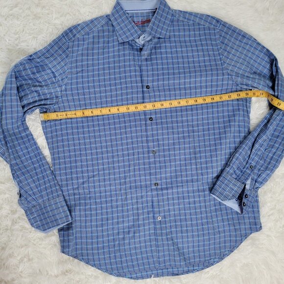 Robert Graham Blue Button Down Men's Shirt - Size XL - Picture 9 of 14